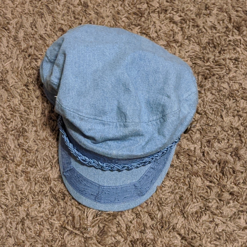 Denim blue hat